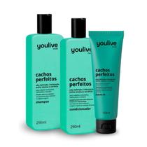 Kit Cachos Perfeitos Youlive Hair Shampoo Condicionador Leavein Kit Cachos Perfeitos Youlive Hair Shampoo Condicionador Leavein