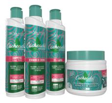Kit Cachos Profissional Tróia Hair Cosmetics Cacheada 4 Passos 500 ml