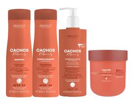 Kit Cachos Shampoo, Cond, Ativador e Máscara 2x1 Arvensis