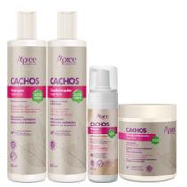 Kit Cachos Shampoo, Condicionador, Mousse e Ativador Ápice Cosméticos