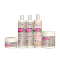 Kit CACHOS Shampoo + CoWash + Cond + Máscara + Ativador Apse