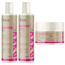 Kit Cachos Shampoo, Máscara e Gelatina Apice Kit Cachos Shampoo, Máscara e Gelatina Apice