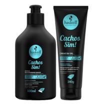 Kit Cachos Sim 1 Leave in 300ml 1 Gel em creme 240ml Haskell