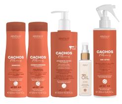 Kit Cachos Spray, Sh, Cond, Ativador e Óleo Tec Oil Arvensis Kit Cachos Spray, Sh, Cond, Ativador e Óleo Tec Oil Arvensis