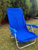 **Kit Cadeira Banho de Sol Azul Zaka Alumínio 5 Posições + Praticapa Azul** **Kit Cadeira Banho de Sol Azul Zaka Alumínio 5 Posições + Praticapa Azul**