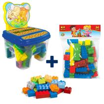 Kit Cadeira Blocos com 48 peças e 36 Blocos de Montar Peças Grandes Criança Aniversário Presente Kit Cadeira Blocos com 48 peças e 36 Blocos de Montar Peças Grandes Criança Aniversário Presente