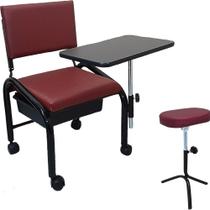 Kit Cadeira Cadeirinha (cirandão) Manicure Pedicure + Apoio De Pé - Renovar