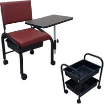 Kit Cadeira (Cirandinha) Manicure + Carrinho Auxiliar Para Esmalte - Renovar - Renovar Móveis