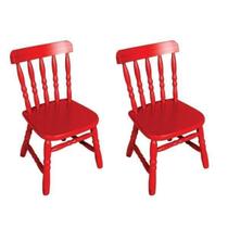 Kit Cadeira Country Infantil Vermelha Ecomóveis Vermelho
