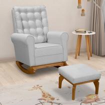 Kit Cadeira de Amamentação Balanço Paris com Puff para Quarto Infantil Kit Cadeira de Amamentação Balanço Paris com Puff para Quarto Infantil