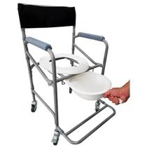 Kit Cadeira De Banho Dobravel D40 + Comadre 2l