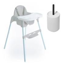 Kit Cadeira de Refeição Macaron e Copo Com Canudo e Tampa