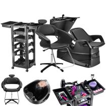 Kit Cadeira e Lavatorio de Cabelo Champ Dompel + carinho