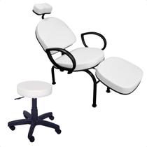 Kit Cadeira e Mocho de Maquiagem Estética Designer Unha Conforty For ty Store
