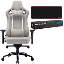 Kit Cadeira Gamer Clanm Encosto Reclinável Até 180 Graus C/ Almofada Ergonômica Lombar e Pescoço + Mousepad Speed Vermelho