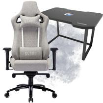 Kit Cadeira Gamer Encosto Reclinável Alto Conforto Ergonômica Apoio Lombar + Mesa Fortrek Gamer Tampo Mdf Base Aço Resistente Kit Cadeira Gamer Encosto Reclinável Alto Conforto Ergonômica Apoio Lombar + Mesa Fortrek Gamer Tampo Mdf Base Aço Resistente