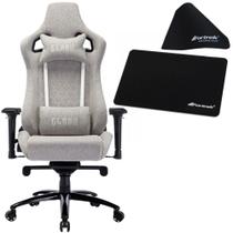 Kit Cadeira Gamer Encosto Reclinável Alto Conforto Ergonômica Apoio Lombar/Pescoço + Mousepad Alta Precisão Speed Preto