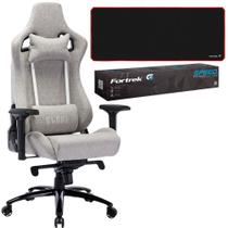 Kit Cadeira Gamer Encosto Reclinável Confortável Ergonômica P/ Jogar Videogame + Mousepad Alta Precisão Speed Vermelho P/ Mouse Razer