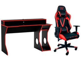 Kit Cadeira Gamer XT Racer Reclinável Giratória - Viking Series + Mesa para Computador Politorno