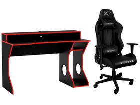 Kit Cadeira Gamer XT Racer Reclinável Giratória - Viking Series + Mesa para Computador Politorno