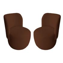 Kit Cadeira Orgânica Bia Bouclê Marrom - Vallisa Decor