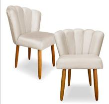 Kit Cadeira Pétala Sala de Estar, Salão Beleza, Luxo Conforto e Elegância - Suede- (Bege) - JRC Móveis Kit Cadeira Pétala Sala de Estar, Salão Beleza, Luxo Conforto e Elegância - Suede- (Bege) - JRC Móveis