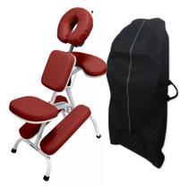 Kit Cadeira Quick Massage Legno Portátil Dobrável Shiatsu e Bolsa Transporte