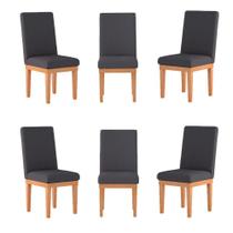 Kit Cadeiras Estofadas Mesa De Jantar Cinza Kit Cadeiras Estofadas Mesa De Jantar Cinza