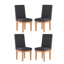 Kit Cadeiras Estofadas Mesa De Jantar Cinza Kit Cadeiras Estofadas Mesa De Jantar Cinza