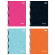 Kit caderno capa dura 140mm x 200mm 160 folhas LUNIX