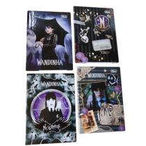 Kit Caderno Capa Dura Wandinha 80 Folhas 4unidades Kit Caderno Capa Dura Wandinha 80 Folhas 4unidades