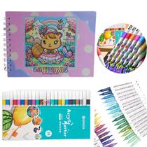 Kit Caderno Capivara Bobbie Goods com 24 Canetas Livro para Pintar Kit Caderno Capivara Bobbie Goods com 24 Canetas Livro para Pintar