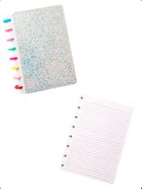 Kit Caderno de Disco A5+Refil 50F Pautada Escolar Capa Dura - Kit Caderno de Disco A5+Refil 50F Pautada Escolar Capa Dura -