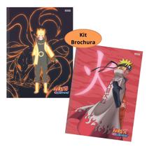 Kit Caderno Naruto 2024 2un Shippuden Brochura 80 Folhas Capa Dura São Domingos Escolar Fundamental Série Japonesa