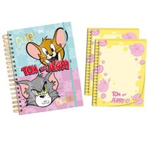 Kit Caderno Smart Tom e Jerry + 2 Blocos de Carta 50 folhas