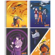 Kit Caderno Universitario 1 Materia Naruto 80 Folhas 4 und