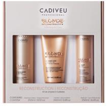 Kit Cadiveu Blonde Reconstructor Homecare 3 Passos Reconstrução e Proteção para Cabelos Loiros