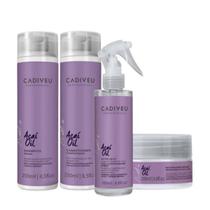 Kit Cadiveu Essentials Açaí Oil Shampoo+ Condicionador + Máscara + Leave-in Fluído Kit Cadiveu Essentials Açaí Oil Shampoo+ Condicionador + Máscara + Leave-in Fluído