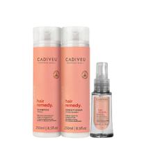 Kit Cadiveu Essentials Hair Remedy Shampoo Condicionador Oil (3 produtos)