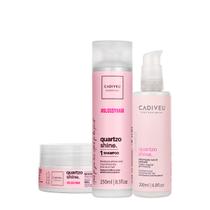 Kit Cadiveu Essentials Quartzo Shine Shampoo Máscara e Protein Hair Cream (3 produtos)
