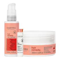 Kit Cadiveu Hair Remedy - Máscara 200ml + Leave-In 120ml + Ampola 15ml