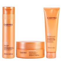 Kit Cadiveu Nutri Glow CD 250ml+Mask Cap.200ml+Leave-in150ml