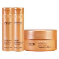 Kit Cadiveu Nutri Glow - Shampoo + Condicionador + Máscara de Nutrição 200 ml - Cadiveu Professional