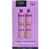 Kit Cadiveu Plástica dos Fios Shampoo e Condicionador 1L Nutre Hidrata Sela Anti Frizz Pós Selagem