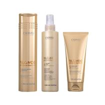 Kit Cadiveu Professional Blonde Reconstructor Shampoo 250ml + Leave-In 200ml + Máscara Acidificante 200ml