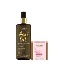 Kit Cadiveu Professional Essentials Quartzo Shine Máscara de Tratamento em Barra e Açaí Oil 110 (2 produtos)