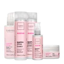 Kit Cadiveu Professional Essentials Quartzo Shine Shampoo Condicionador Máscara Pré- Shampoo e Leave-in (5 produtos)