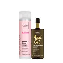 Kit Cadiveu Professional Essentials Quartzo Shine Shampoo e Açaí Oil 110 (2 produtos)