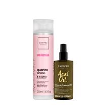 Kit Cadiveu Professional Essentials Quartzo Shine Shampoo e Açaí Oil 60 (2 produtos)