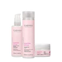Kit Cadiveu Professional Essentials Quartzo Shine Shampoo Máscara e Pré Shampoo (3 produtos)